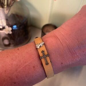 KEEP Collective Mustard Color (reverses to black) Band with religious charms